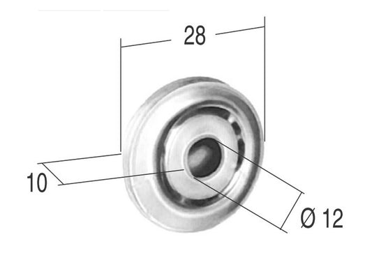 Cuscinetto zincato foro 12